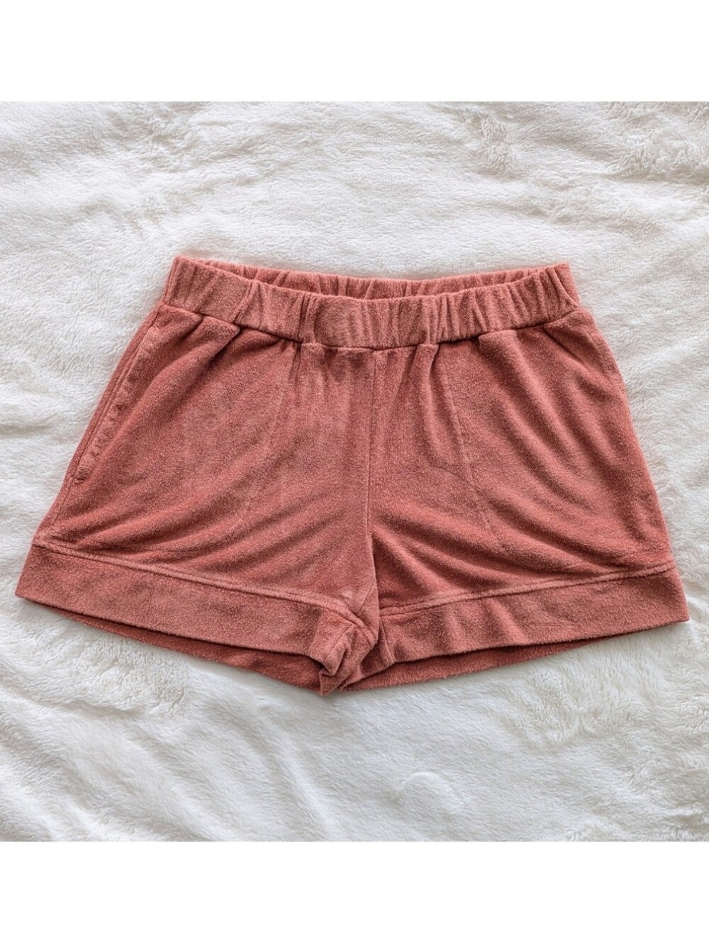 Soma Coral Pull-On Soft French Terry Lounge Shorts Relaxed Fit Size XS (0-2)